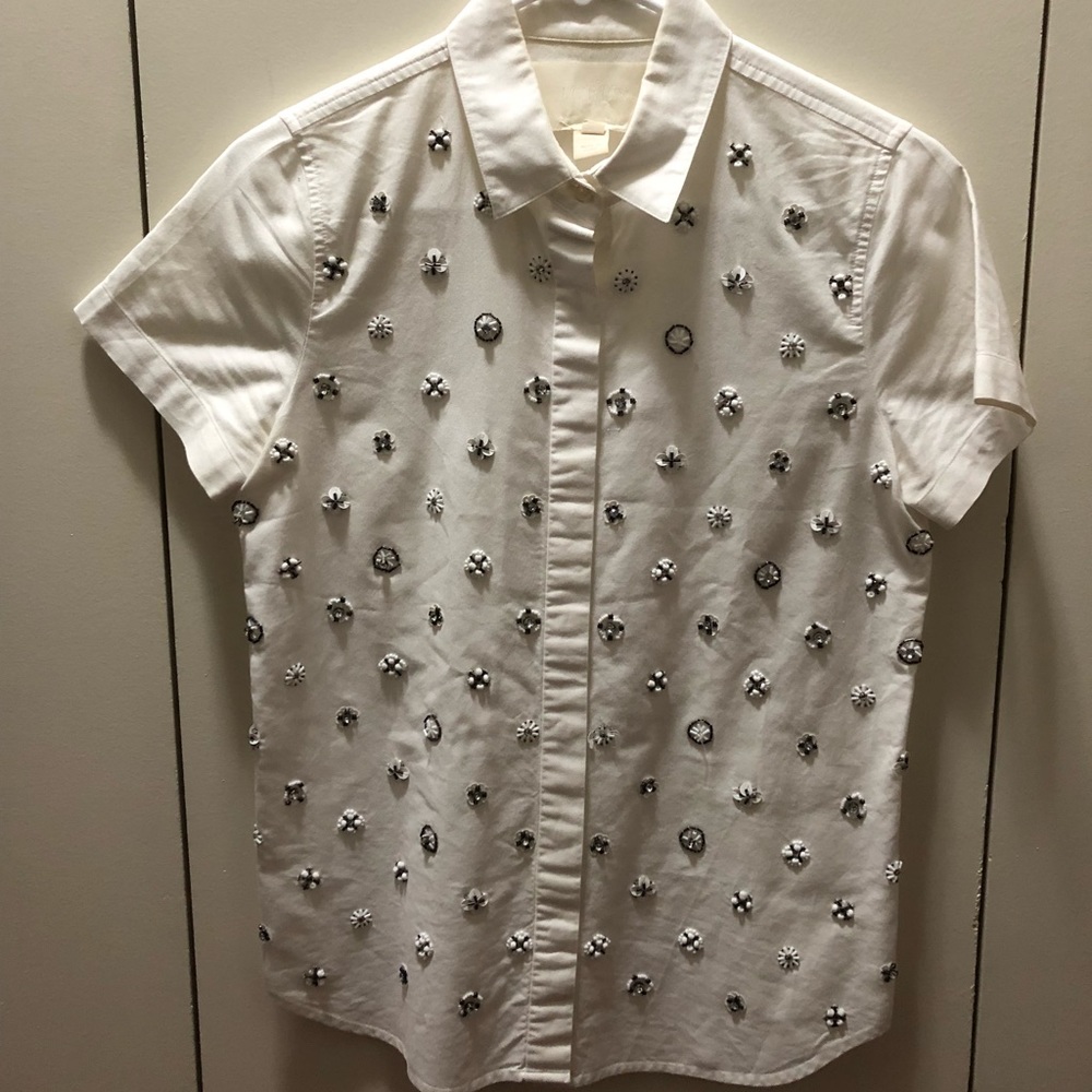 J Crew Collection embellished button down